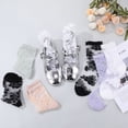 thumbnail image 5 of Bocaoying 7 Pairs Women's Sheer Ankle Socks, Fancy Nylon Mesh Socks with Reinforced Heel Toe, Black/White/Purple, US Size 5-9, 5 of 8