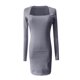 thumbnail image 3 of Gibobby Vestidos de sueter para mujer Vestido de suéter de punto sexy para mujer en otoño e invierno.(Gris,G), 3 of 5