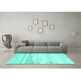 thumbnail image 3 of Ahgly Company Indoor Rectangle Abstract Turquoise Blue Contemporary Area Rugs, 8' x 10', 3 of 4