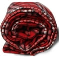 thumbnail image 7 of 12 Pack of Bulk Soft Fleece Blankets 50 X 60, Cozy Warm Throw Blanket Sofa Travel Outdoor, Wholesale (50 X 60, 12 Red Plaid), 7 of 7