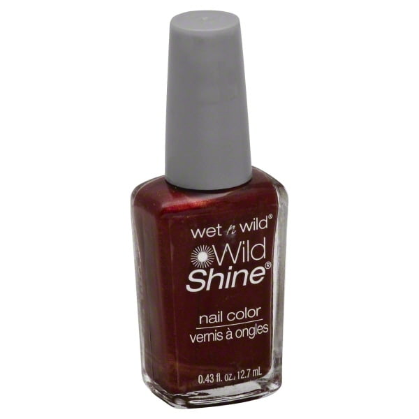 wet n wild Wild Shine Nail Polish, 412A Burgundy Frost, 0.43 Fl. Oz