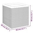 thumbnail image 2 of vidaXL Planter Black 15.7"x15.7"x15.7" Poly Rattan, 2 of 4