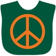 thumbnail image 3 of Inktastic Funky Orange Peace Sign Boys or Girls Baby Bib, 3 of 4