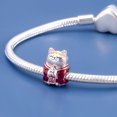 thumbnail image 4 of 925 Sterling Silver Maneki Neko Fortune Cat Charm for Bracelet Charms Bangle Pendant Jewelry, 4 of 5