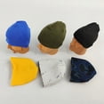 thumbnail image 6 of Multicolors 1/6 Miniature Soldier Doll Clothes Accessories Male Fashion Hats Doll Knitted Hat Cotton Knitted Hats Casual Wear Caps 3, 6 of 8