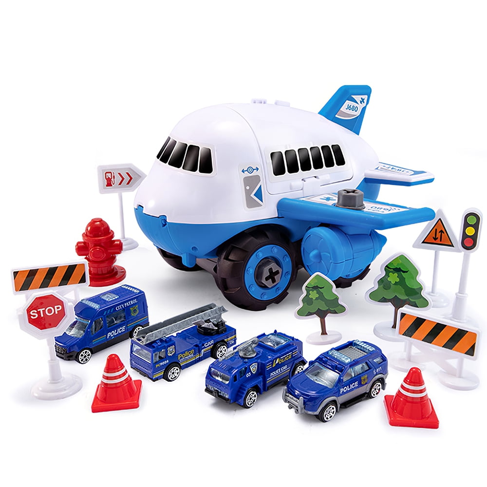 Children Aircraft Toy Track Inertia Toy Car Plane Model with Large