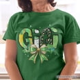 thumbnail image 2 of Coquette Gigi Bow St Patrick&rsquo;s Day T-Shirt, Green Lucky Shamrock Clover Tee, 2 of 10