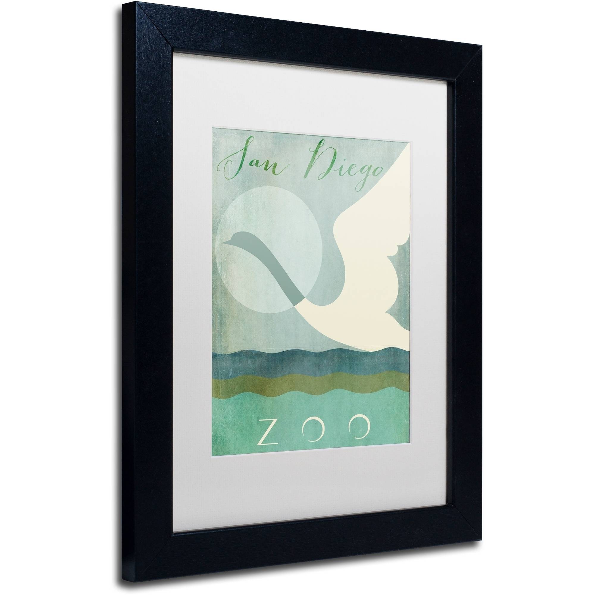 Trademark Fine Art "San Diego Zoo" Canvas Art by Color Bakery White Matte, Black Frame