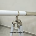 thumbnail image 4 of Nautical Floor Standing Chrome White Leather Admiral Telescope 60 Inches, 4 of 4