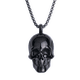 thumbnail image 1 of Collar Hombre Calavera de Acero Inoxidable LUCKMAN, Cadena con Dije, Modelo Troy negro UNITALLA, 1 of 6