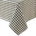 thumbnail image 3 of Elrene Home Fashions Gingham Check 3-Yard Cut-to-fit Vinyl Tablecloth/Table Protector, Black, 54" x 108", 3 of 5