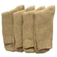 thumbnail image 2 of Lian LifeStyle Men's 4 Pairs Wool Crew Socks Size 8-11 Casual 4(Beige), 2 of 2