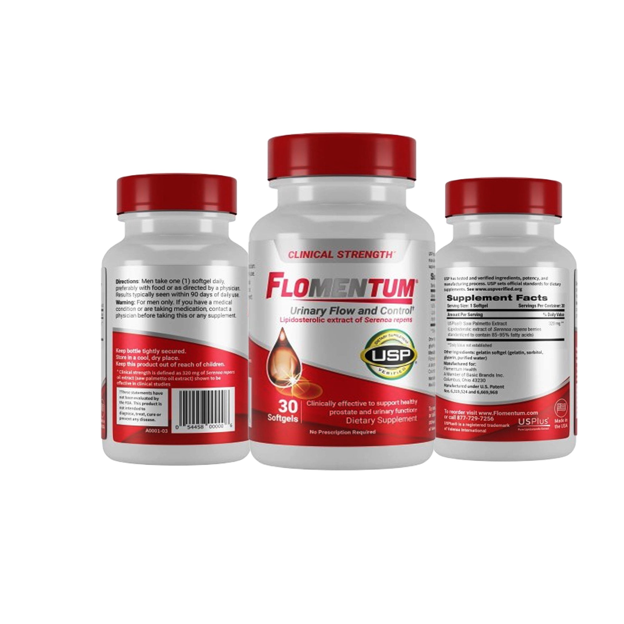 Flomentum Health Prostate Support Supplement with Saw Palmetto Berry Oil, 30 Count