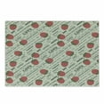 thumbnail image 1 of Fruits Cutting Board, Retro Valentine Theme with Strawberry Love Happiness Merry Lucky Image, Decorative Tempered Glass Cutting and Serving Board, Small Size, Eggshell Ruby Army Green, by Ambesonne, 1 of 1