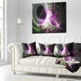 thumbnail image 2 of Designart Light Purple Designs on Black - Abstract Throw Pillow - 16x16, 2 of 4