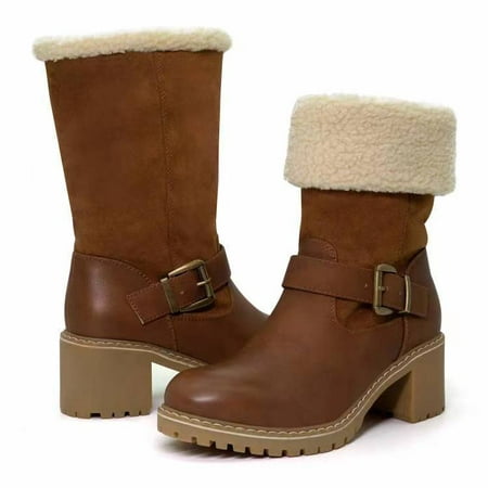 

Women s Anti-Slip Warm Ankle Boots Faux Fur Shearling Lining for Cold Winter Weather