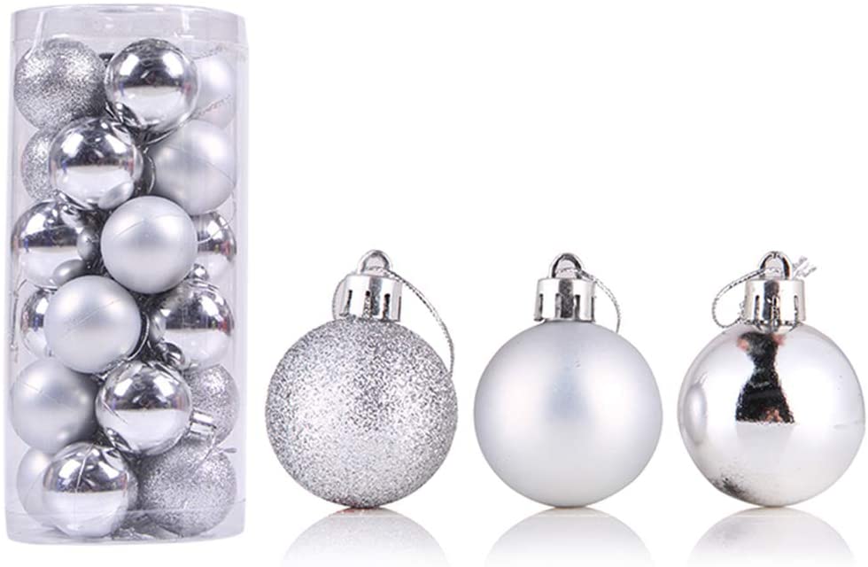 24pcs Christmas Ball Ornaments Shatterproof Christmas Decorations Tree