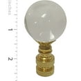 thumbnail image 4 of Royal Designs Medium Clear Ball K9 Crystal Lamp Finial for Lamp Shade with Polished Brass Base, 4 of 4