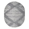 thumbnail image 3 of Unique Loom Serenity Shag Collection Area Rug - Walcott (7' 10" x 10' Oval Gray/Ivory), 3 of 10