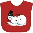 thumbnail image 3 of Inktastic Sassy Snowman in Top Hat Boys or Girls Baby Bib, 3 of 4