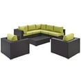 thumbnail image 4 of Modway Convene 8 Piece Outdoor Patio Sectional Set in Espresso, 4 of 8