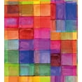 thumbnail image 3 of Abstract Duvet Cover Set, Rainbow Colored Geometric Square Shaped Blurry Effects Watercolor Design, Decorative 3 Piece Bedding Set with 2 Pillow Shams, Queen Size, Multicolor, by Ambesonne, 3 of 3