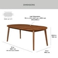 thumbnail image 5 of Better Homes & Gardens Greyson Mid-Century Extendable Dining Table, Solid Wood and Veneer, Acorn Finish, 5 of 21