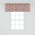 thumbnail image 2 of Ambesonne Mushroom Window Valance, Forest Fall on Polka Dots, 42" x 18", Orange Dark Coral Tan, 2 of 3
