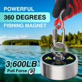 thumbnail image 2 of Kit de pesca magnético Platinum Online Products, tirón de 3600 libras, 2 of 6