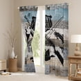 thumbnail image 3 of Homewish Wild Deer Curtains Pack of 2 (42x84 Each),Rustic Farmhouse Mallard Curtains Blackout,Country Lodge Pike Fish Bedroom Curtains For Boys Kids,Microfiber Bedroom Decor, 3 of 6