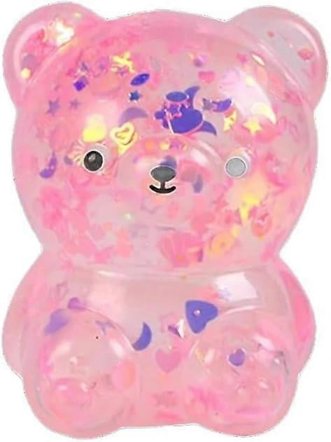 4Pcs Camouflage Gummy Bears Squeeze Toys, 8cm Soft Stress Relief Sensory Fidget Toys, Random Color