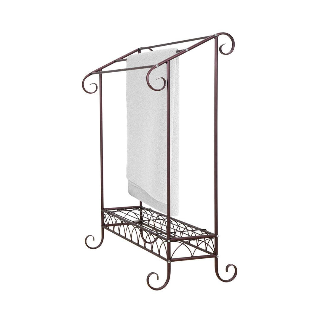 Free Standing Floor Towel Holder Bathroom Towel Drying Stand with