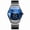 Black and Blue, variant on Men's watch, men's quartz watch, round shape, motorcycle style, fashionable and trendy, business men's wristwatch, waterproof watch