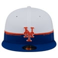 thumbnail image 2 of Men's New Era  Royal/White New York Mets Paint Stroke 59FIFTY-Fitted Hat, 2 of 5