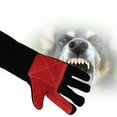 thumbnail image 4 of Bite Proof Glove Welding Gloves (1 Pair) 23.6 inches Leather Reinforced for Gardening Work Animal Handling Dog Cat Scratch (Black), 4 of 5