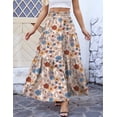 thumbnail image 5 of a.Jesdani Womens Skirts Casual High Waist Ruffle Swing Beach Maxi Skirt with Pockets Apricot XL, 5 of 7