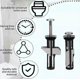 thumbnail image 3 of Heavy Duty Toilet Seat Fastener Bolt kit, Universal Toilet Seat Bolt Kit, 3 of 5