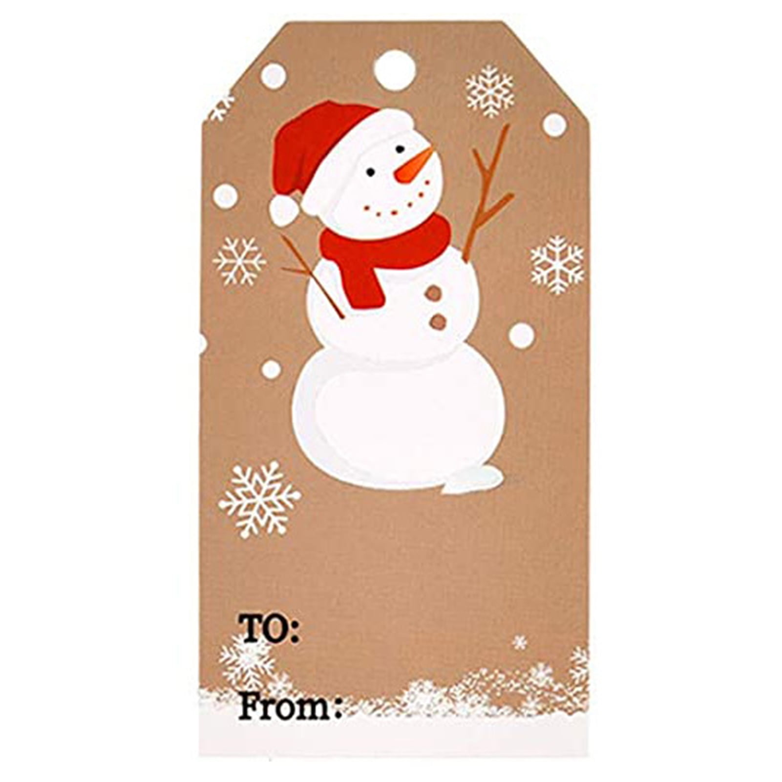 GROFRY 1 Set Gift Hanging Cards Exquisite Pattern Burr Free Bright Color  Smooth Edge Wide Application Decorative Eye-catching Merry Christmas Tags  Gift Cards for Party 