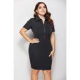 thumbnail image 3 of Women's Plus Size Short Sleeves Knee Length Stretchy Casual Summer Polo Athletic Tennis Dress, 3 of 7