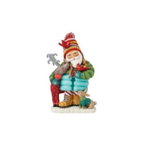 Enesco Izzy and Oliver Cozy and Warm Santa Christmas Multicolor Figurine 6.9in H