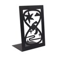 thumbnail image 2 of Sujetalibros decorativos, soporte para estante de libros, topes antideslizantes resistentes para libros, extremos de libros de Metal para estantes,, 2 of 8