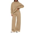 thumbnail image 1 of Conjunto Deportivo PRETTYGARDEN 2 Piezas Sudadera con Capucha y Pantalones Anchos Caqui M, 1 of 8
