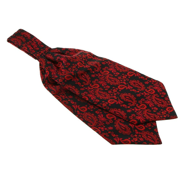 Retro Paisley Jacquard Cravat Ascot Tie Winter Wedding Accessories