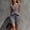 *Gray, variant on Women’s Sleeveless Button Ruffle Hem Top and Drawstring Pocket Shorts ,Casual Vacation 2 Piece Outfit Set Pink,Women's Plus M