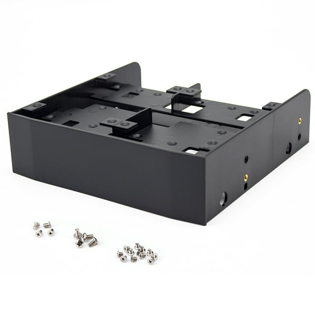 OImaster Soporte de montaje para computadora con compartimiento para unidad de disquete HDD / SSD de 2,5" / 3,5" a 5,25"