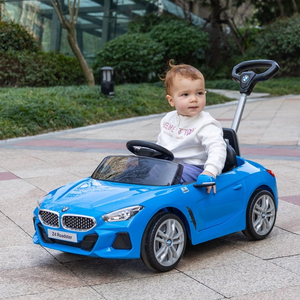 Funyard 3-in-1 Kids Ride-on Car with Handle, Licensed BMW Z4