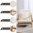 thumbnail image 4 of Vewiner Modern Accent Chair with Wood Frame,Upholstered Armchair with Lumbar Pillow,Mid-Century Lounge Chair for Living Room, Bedroom, Balcony,Set of 2, 4 of 7