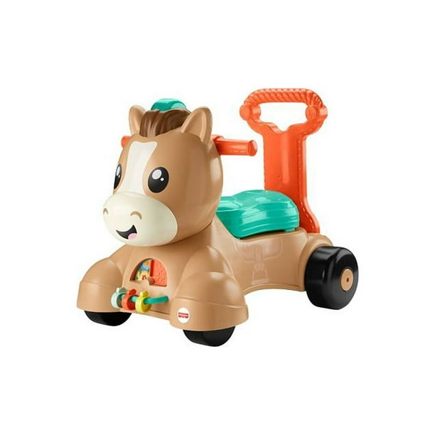 Neuropatía Amanecer Buscar a tientas Fisher-Price Walk Bounce & Ride Pony Baby Walker and Ride-On Learning Toy  with Music and Lights - Walmart.com