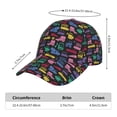thumbnail image 2 of Picia Colorful Excavator pattern Trucker Low Profile Hat Men Women Baseball Cap Dad Hat Adjustable Unconstructed Plain Cap, 2 of 9