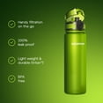 thumbnail image 4 of Aquaphor City 500ml Green Travel Water Bottle with Activated Carbon Filter, BPA-Free Tritan Material, 4 of 7